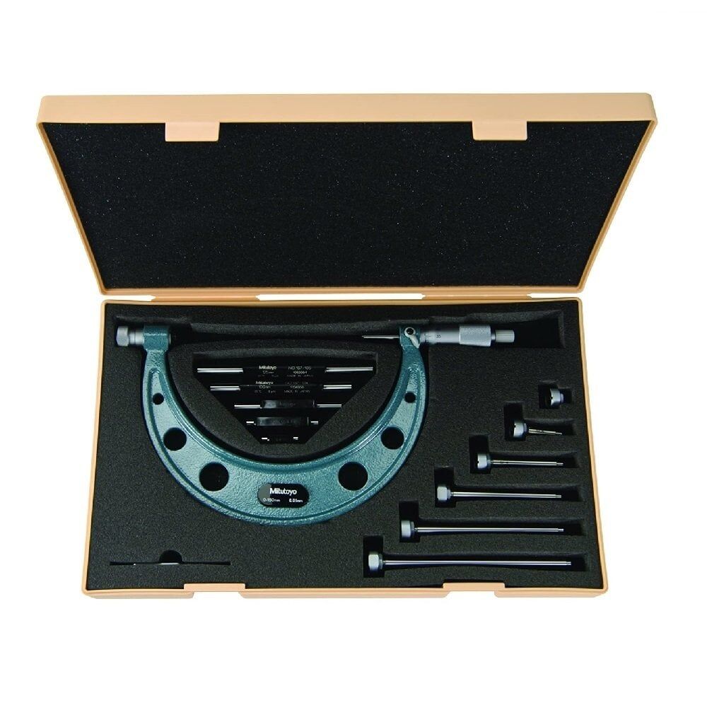 Mitutoyo Değiştirilebilir Uçlu Mikrometre Seti 300-400mm 104-142A