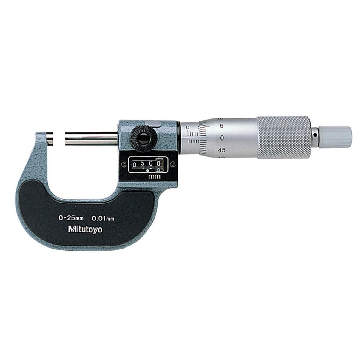 Mitutoyo Numaratörlü Dış Çap Mikrometresi 0-25x0.01mm 193-101