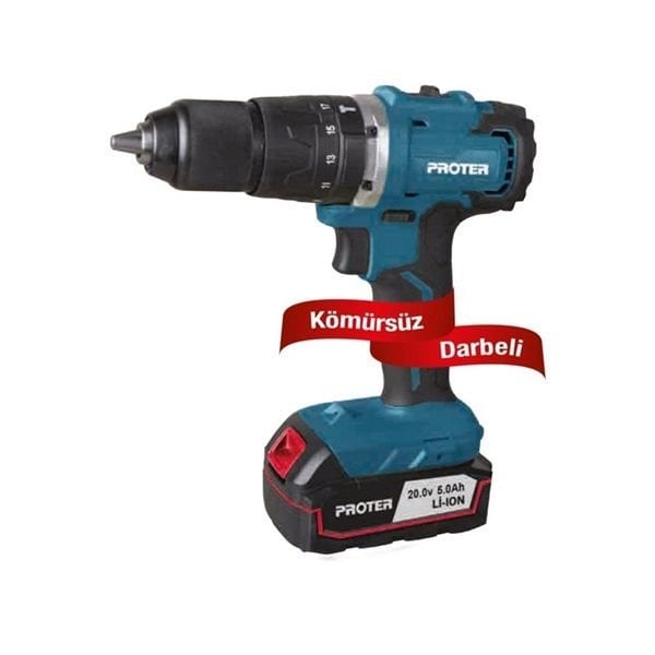 Proter PST 540 BL Çift Akülü Kömürsüz Darbeli Matkap