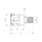 Heikenei VT BMR 42x6 M16 SDMx 09T3 Vidalı Tarama Başlığı (High Feed) PLBT