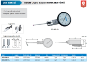 ACCUD Uzun Uçlu Salgı Komparatörü 0-0.8mm 263 Serisi
