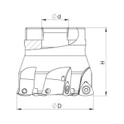 Heikenei BMR 63x6 022 P26335R-14 Tarama Başlığı (High Feed) WLTR