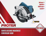 PROTER PC 195 A    190mm 1600W Lazerli Sunta Kesme Makinası