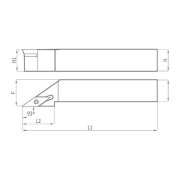 Heikenei SVJBR 12x12 H11 Dış Çap Tornalama Kateri