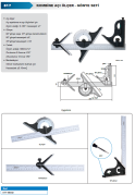 ACCUD Kombine Açı Ölçer-Gönye Seti