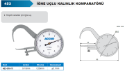 ACCUD İğne Uçlu Mekanik Kalınlık Komparatörü 0-10mm