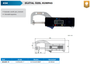 ACCUD Dijital Kalınlık Kumpası 0-25mm