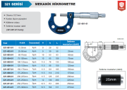 ACCUD Mekanik Dış Çap Mikrometresi 321 Serisi 200-225mm