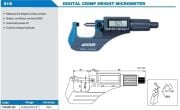 ACCUD Dijital Kenar Yüksekliği Mikrometresi 319 Serisi 0-20mm