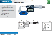ACCUD Dijital Kenar Yüksekliği Mikrometresi 319 Serisi 0-25mm