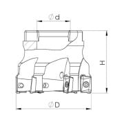 Heikenei EM90 50x6 022 APKT 10T3 Tarama Başlığı ZCC