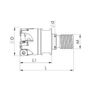 Heikenei VT 25x4 M12 BLMP 0603 Vidalı Tarama Başlığı (High Feed) TT