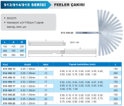 ACCUD Feeler Çakısı 913/914/915 Serisi 0.02-1.00mm - 17 - 300mm