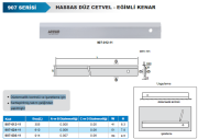 ACCUD Hassas Düz Cetvel - Eğimli Kenar 907 Serisi 305mm