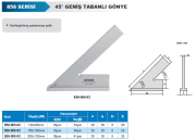 ACCUD 45° Geniş Tabanlı Gönye 856 Serisi 150x100mm